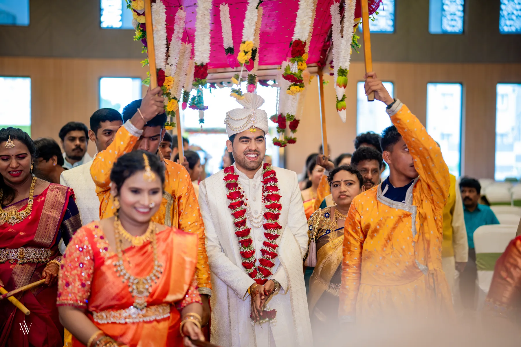 Bride in traditional wedding clothing
